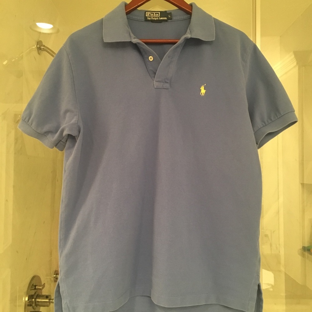 RL polo in blue. Size L.